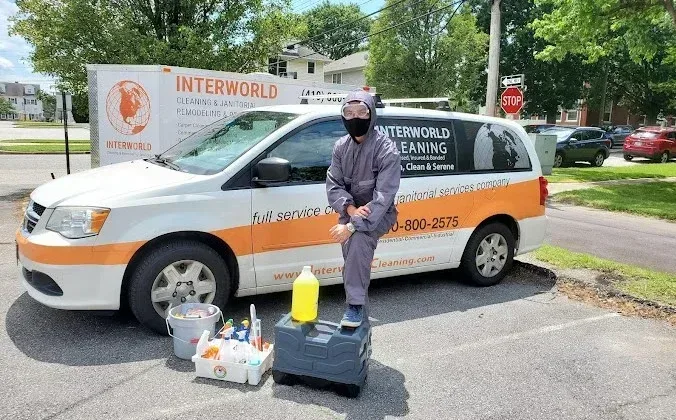 Interworld commercial cleaning services car in Baltimore